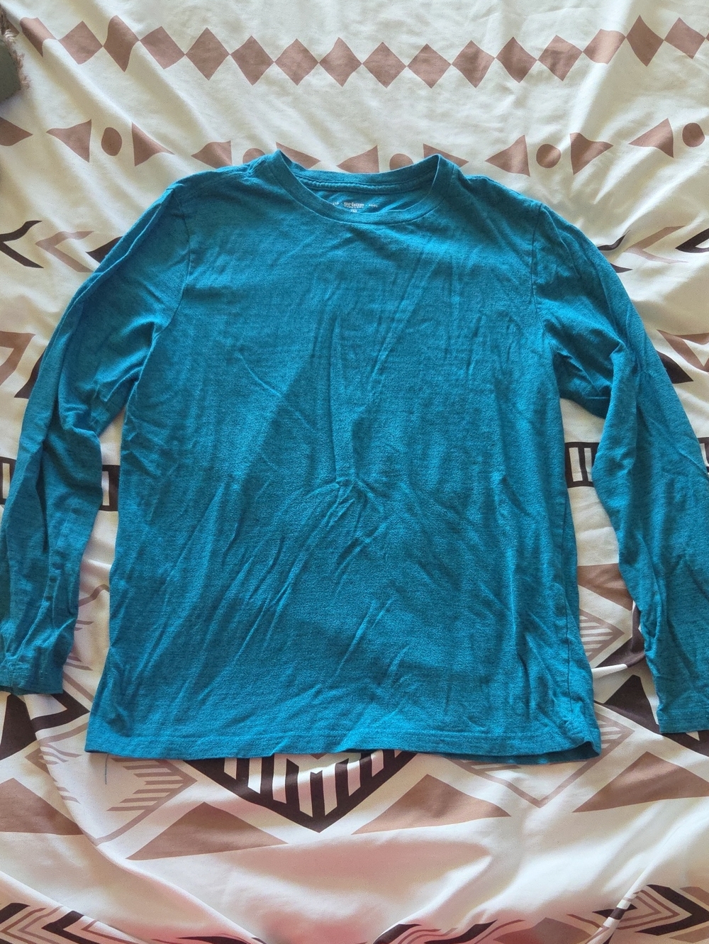 urban pipeline Teal-Blue Long Sleeve Crew Neck Shirt